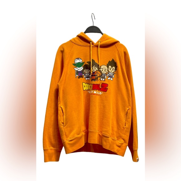 DragonBallZ X Bape Hoodie Rare CollabOrange